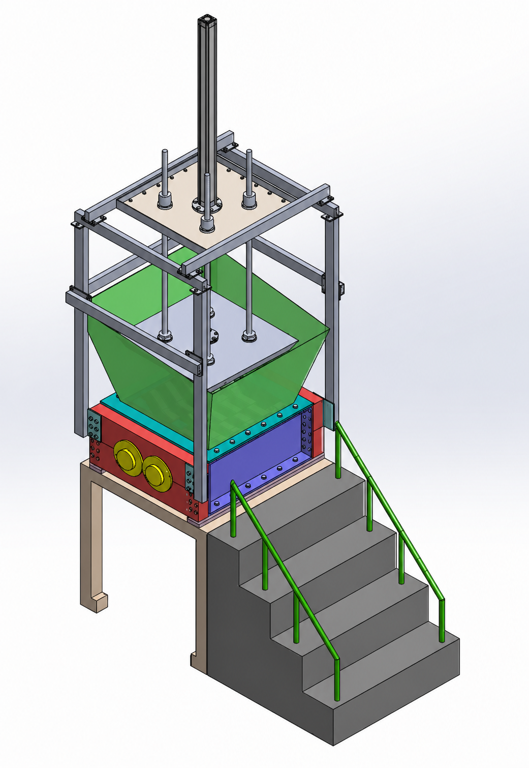 Pneumatic Press Attachment for Shredder machine